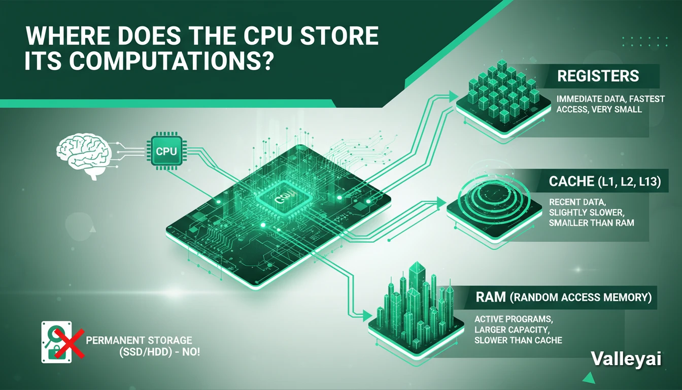Where Does the CPU Store Its Computations. all location explained on this infographic.