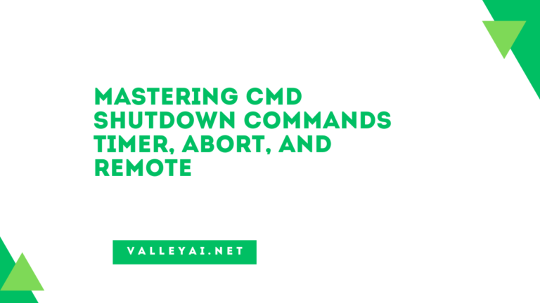 CMD Shutdown Commands Timer, Abort, and Remote