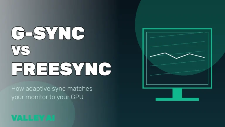 G-Sync vs FreeSync featured image: monitor with adaptive sync frame timing