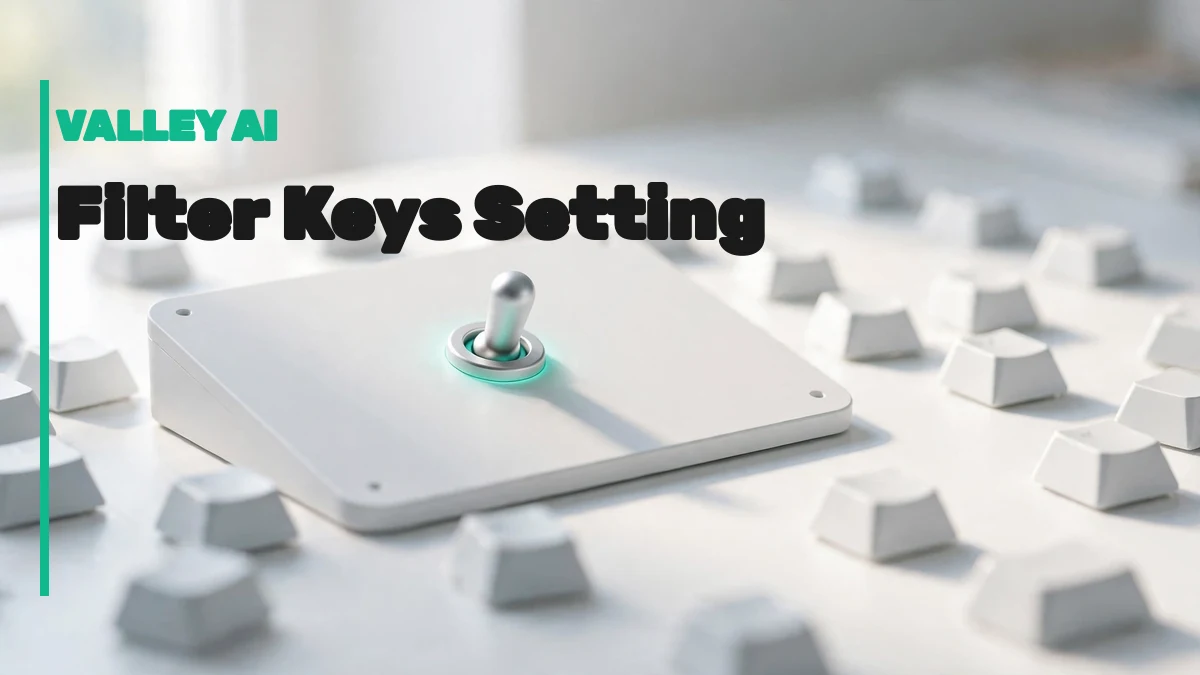 Toggle switch representing the Filter Keys accessibility setting that causes keyboard typing delay