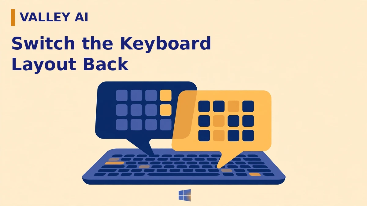 Switch the keyboard layout back to fix wrong characters